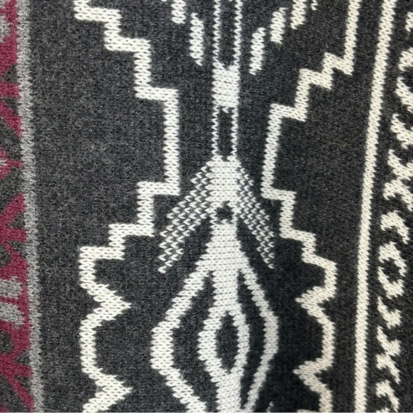 Tyler Boe Bohemian Aztec Pattern Open Front Cardigan with Fringe Size Small NEW - Picture 8 of 16